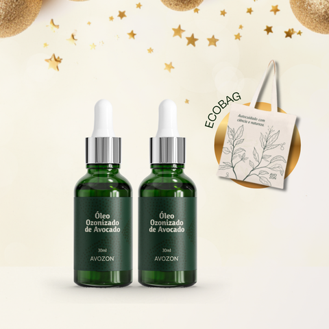 Kit 2 Óleo de Avocado Ozonizado + Ecobag Avozon