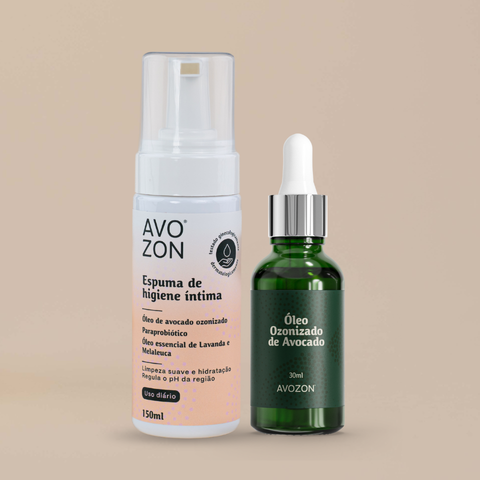Kit Dupla Hidratação Íntima: Óleo de Avocado 30ml + Sabonete Íntimo em Espuma 150ml